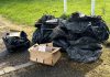 Fly-tipped bin bags