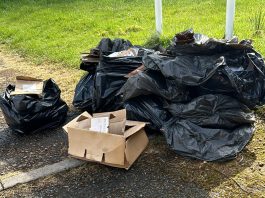 Fly-tipped bin bags