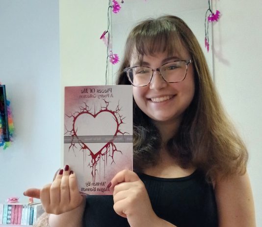 Megan with her book