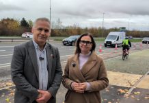 featuring Councillor Sean Rhodes and West of England Mayor Helen Godwin at one of the improved crossings