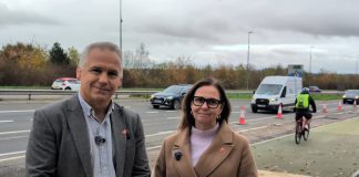 featuring Councillor Sean Rhodes and West of England Mayor Helen Godwin at one of the improved crossings