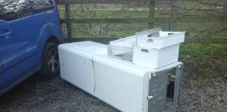the fly-tipped fridge freezer
