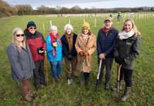 Planting at the new woodland in Pucklechurch. November 2025.