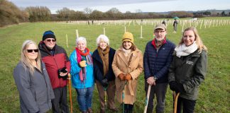 Planting at the new woodland in Pucklechurch. November 2025.