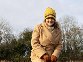 Cllr Louise Harris taking part in tree planting at the new Pucklechurch Woodland