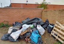 Fly-tipped waste in Patchway