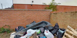 Fly-tipped waste in Patchway