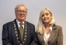 Chair of South Gloucestershire Council, councillor Adrian Rush, and Vice Chair of South Gloucestershire Council, councillor Terri Cullen.