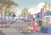An artist's impression of Kings Chase main square