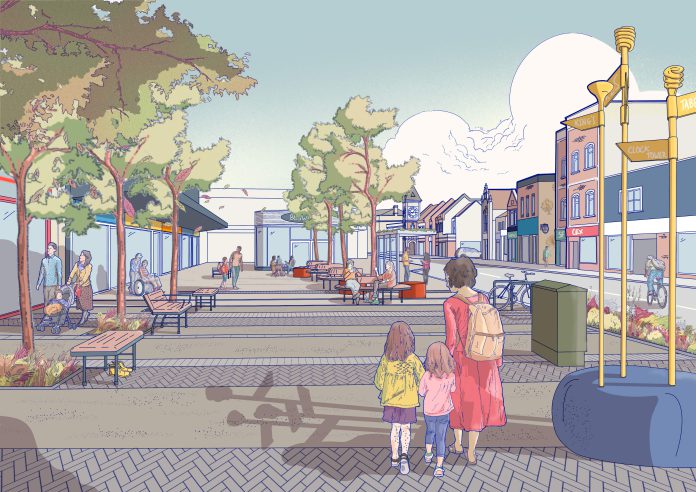 Kings Chase Square Main View An artist's impression of Kings Chase main square