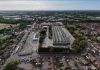 An aerial view of the site at Station Road, Yate.