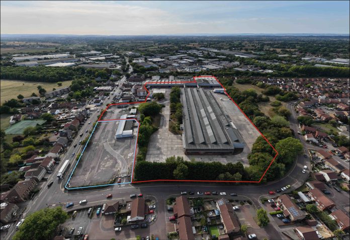Station Road, Yate An aerial view of the site at Station Road, Yate.