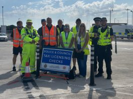 Cross-border taxi licensing operation highlights high standards across the region Partners carrying out the checks