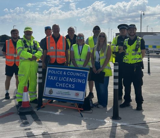 Cross-border taxi licensing operation highlights high standards across the region Partners carrying out the checks