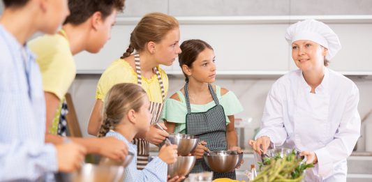 Family cooking class