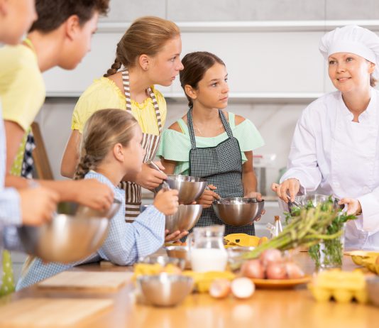 Family cooking class