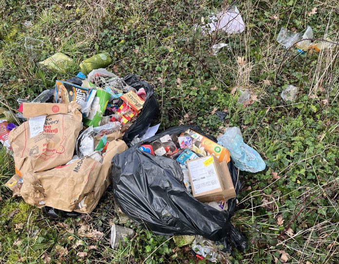 Fly-tipped waste
